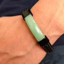 Pulsera Negra Jade Verde