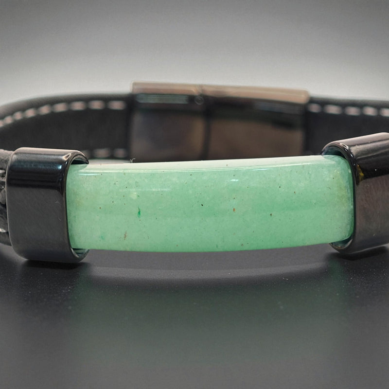 Pulsera Negra Jade Verde