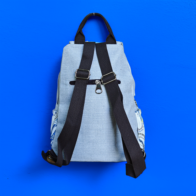 Mochila Flores Azules