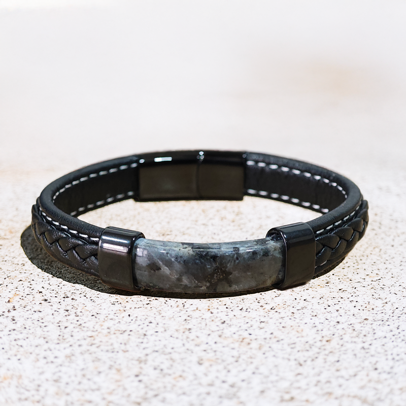 Pulsera Negra Labradorita