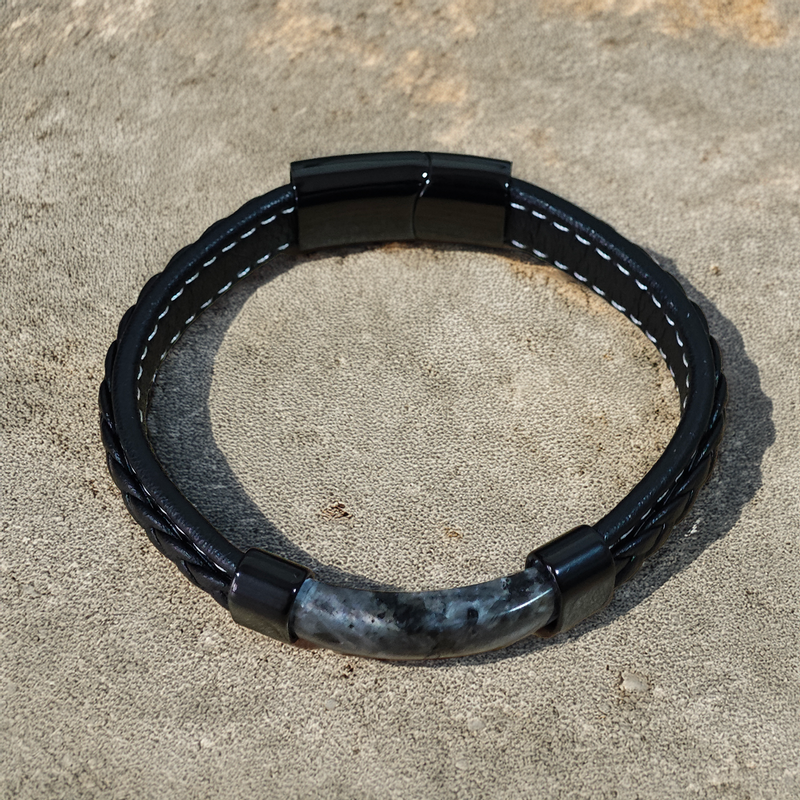 Pulsera Negra Labradorita