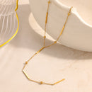Collar Corbatero Barras Geométricas Acero Inoxidable