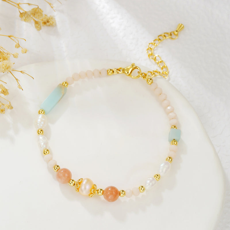 Pulsera Perlada con Cuarzos de colores