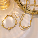 Conjunto Cadena Dorada Esferas
