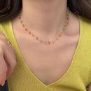 Collar Dorado Cuarzos Multicolor Balance Vitalidad