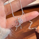 Collar Plata Diamante Rosa