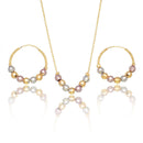 Set Collar Y Aros Dorado