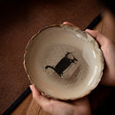 Plato Cerámica Gres de Gato Negro