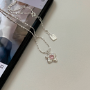 Collar Plata Estrella Rosa