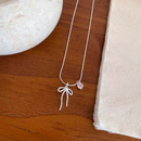 Collar Plata Diamante Rosa