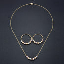 Set Collar Y Aros Dorado