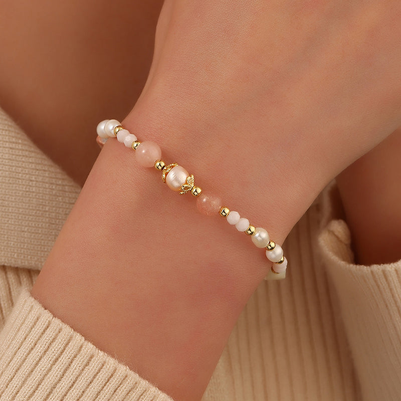 Pulsera Perlada con Cuarzos de colores