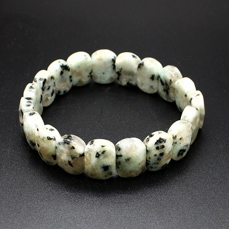 Pulsera Facetada Jaspe Dalmata