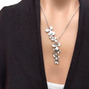 Collar Floral Plateado