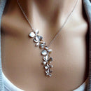 Collar Floral Plateado