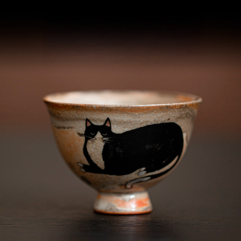 Set de 5 Tazas Japonesas - Gato Negro
