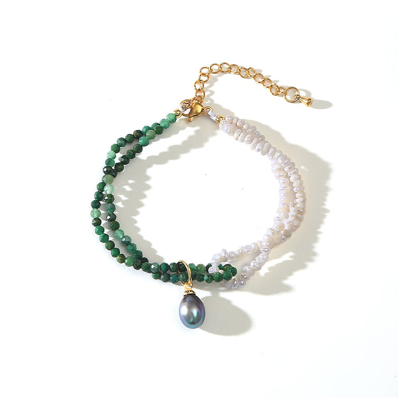 Pulsera Bicolor Blanco Verde