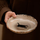 Plato Cerámica Gres de Gato Negro