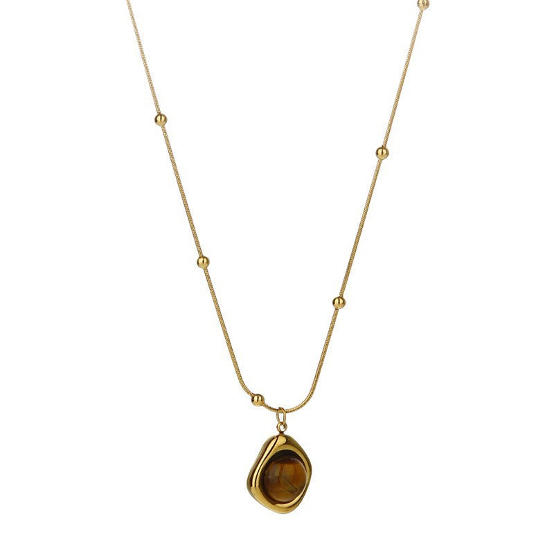 Collar Dorada Intuición - Ojo de Tigre