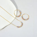 Set Collar Y Aros Dorado