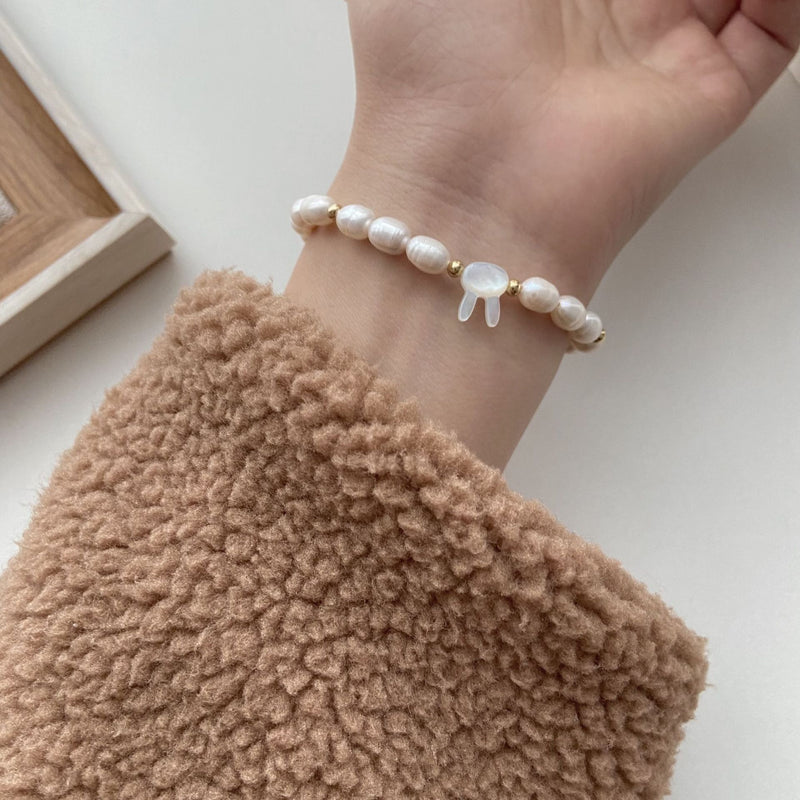 Pulsera Conejo Nácar
