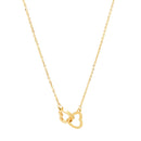 Collar Corazones unidos Dorado Rosa