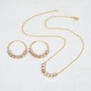 Set Collar Y Aros Dorado