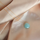 Colgante Lágrima - Aguamarina