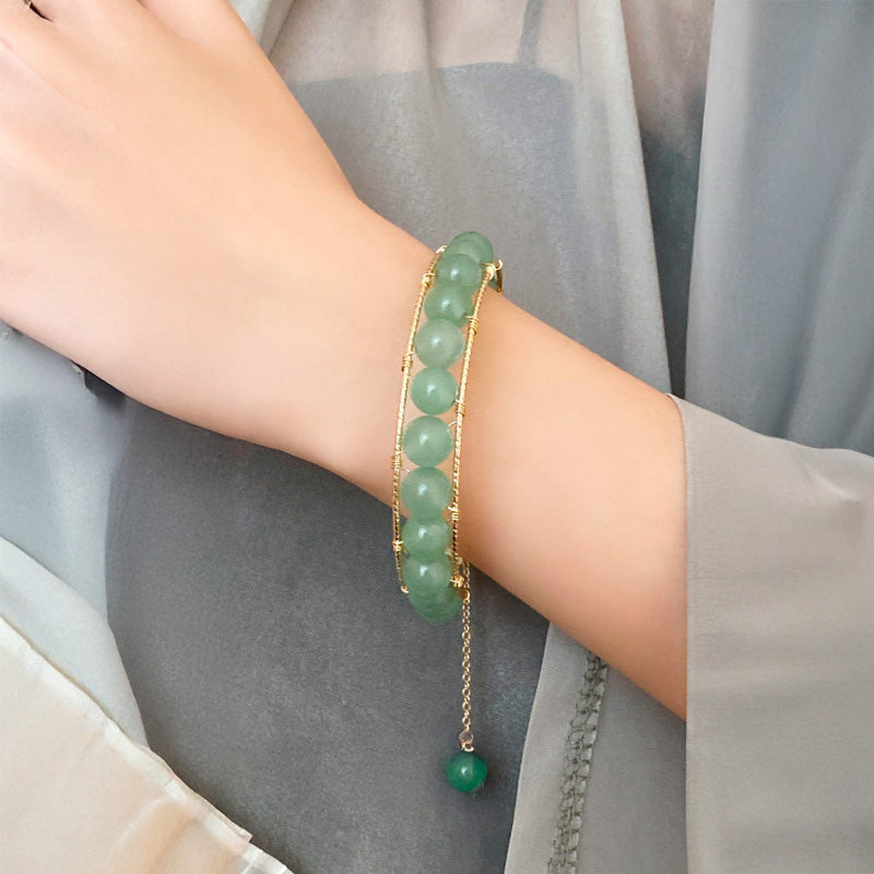 Pulsera Elegancia de Aventurina Verde