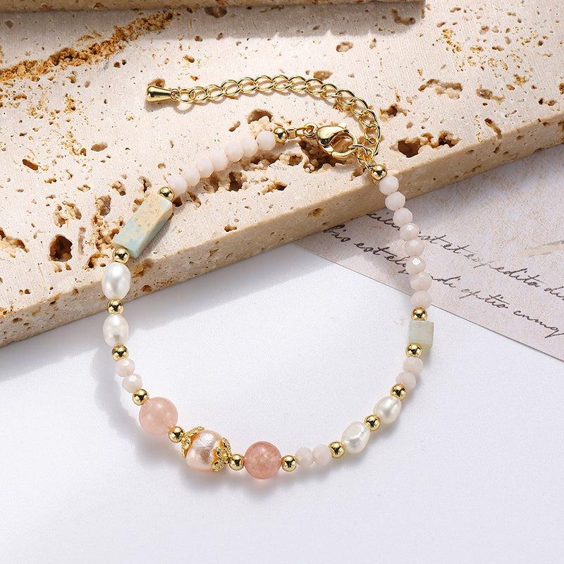 Pulsera Perlada con Cuarzos de colores