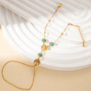 Pulsera de Mano con Anillo  - Turquesa Árbol de Vida