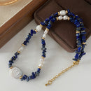 Collar Lapislázuli y Perla