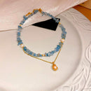 Pulsera Perlas y Aguamarina