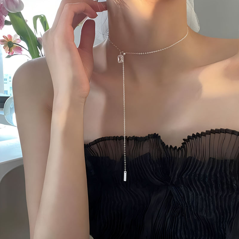 Collar Plata Cristales