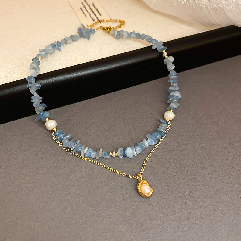 Pulsera Perlas y Aguamarina