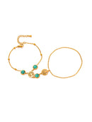 Pulsera de Mano con Anillo  - Turquesa Árbol de Vida