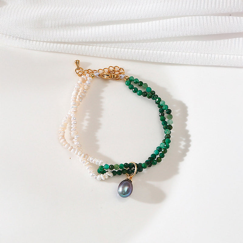 Pulsera Bicolor Blanco Verde