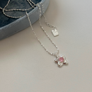 Collar Plata Estrella Rosa