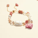Pulsera Rodonita Perla Barroca