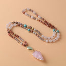 Collar Flecha de Cuarzo Rosado
