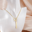 Collar Círculo & Línea Dorado