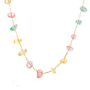 Collar Dorado Cuarzos Multicolor Balance Vitalidad