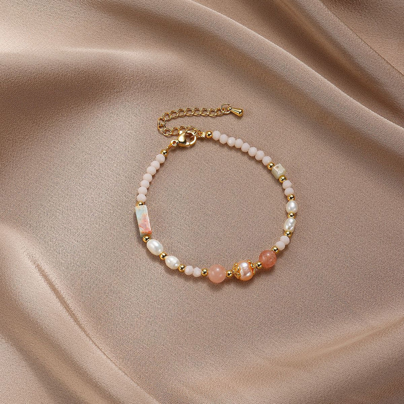 Pulsera Perlada con Cuarzos de colores