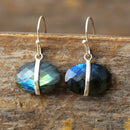 Aros de Labradorita Ovalada