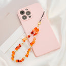 Correa para Celular con Piedras de Cornalina y Perlas