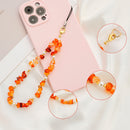Correa para Celular con Piedras de Cornalina y Perlas