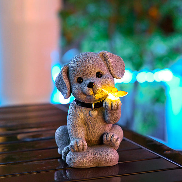 Faro de Jardín - Perrito compañero