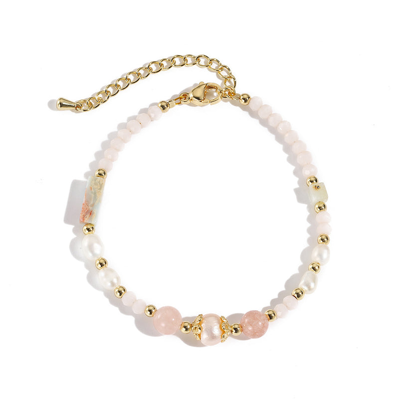 Pulsera Perlada con Cuarzos de colores