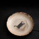 Plato Cerámica Gres de Gato Negro