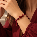 Pulsera Cinabrio Tres Cuentas